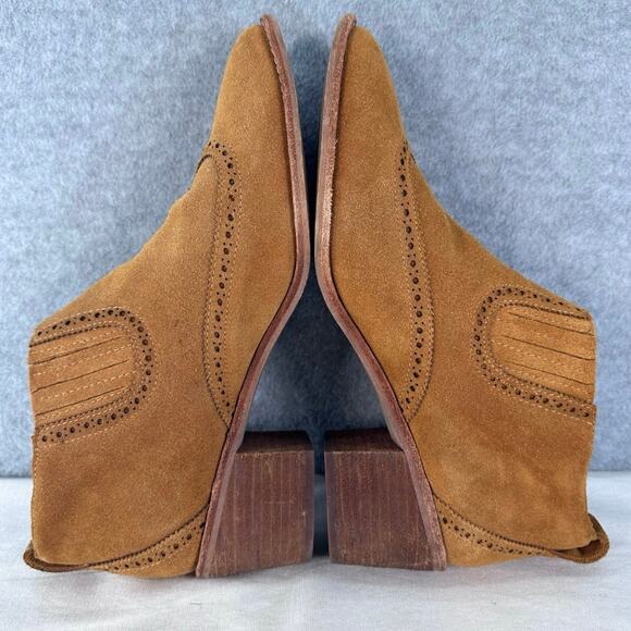 Madewell Woman’s sz 11 The Greyson Brogue Chelsea Bootie Suede Western Cowgirl - Picture 5 of 10